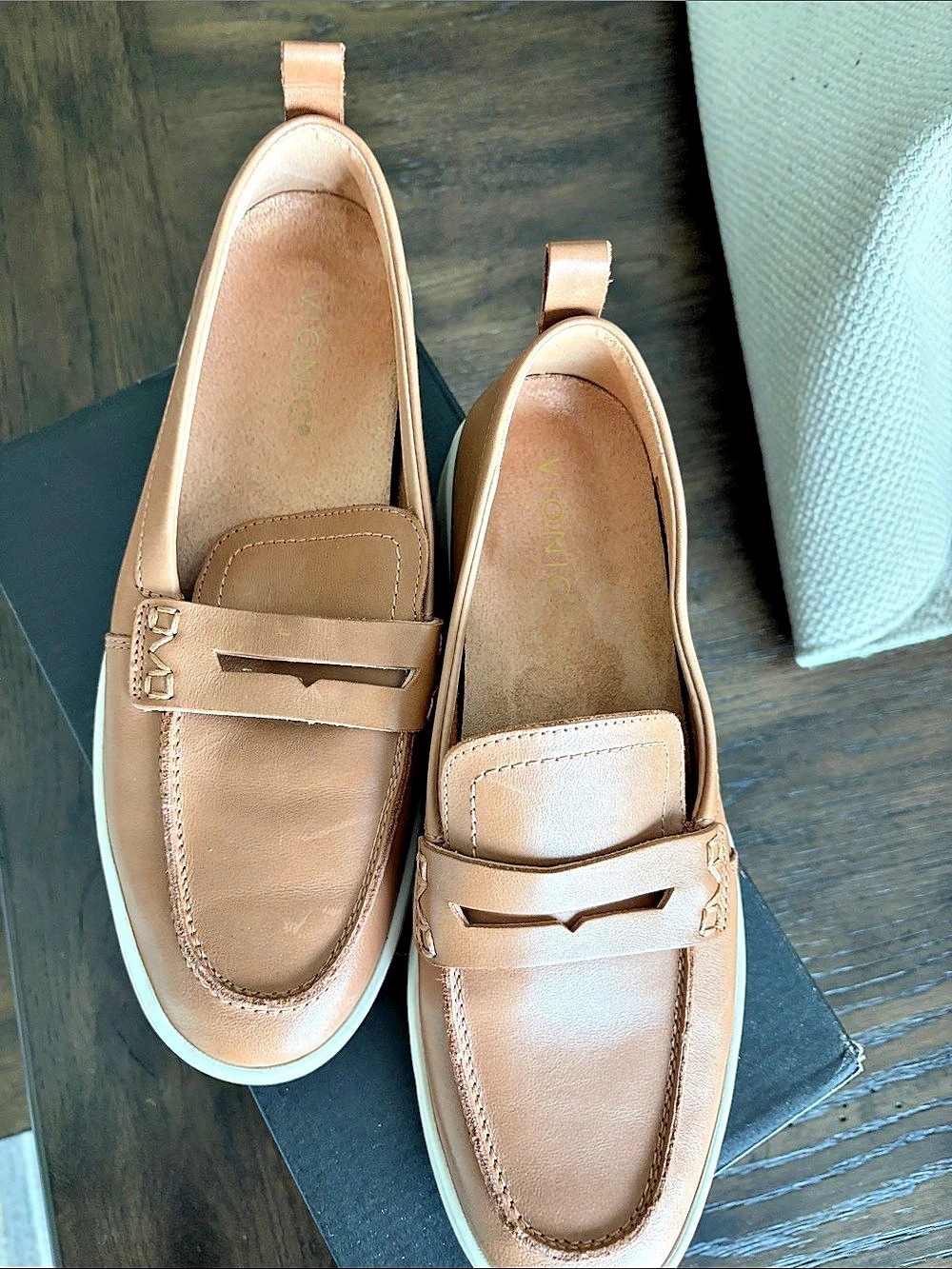 Vionic Uptown Wally II Leather Loafers Brown US 8.5 M